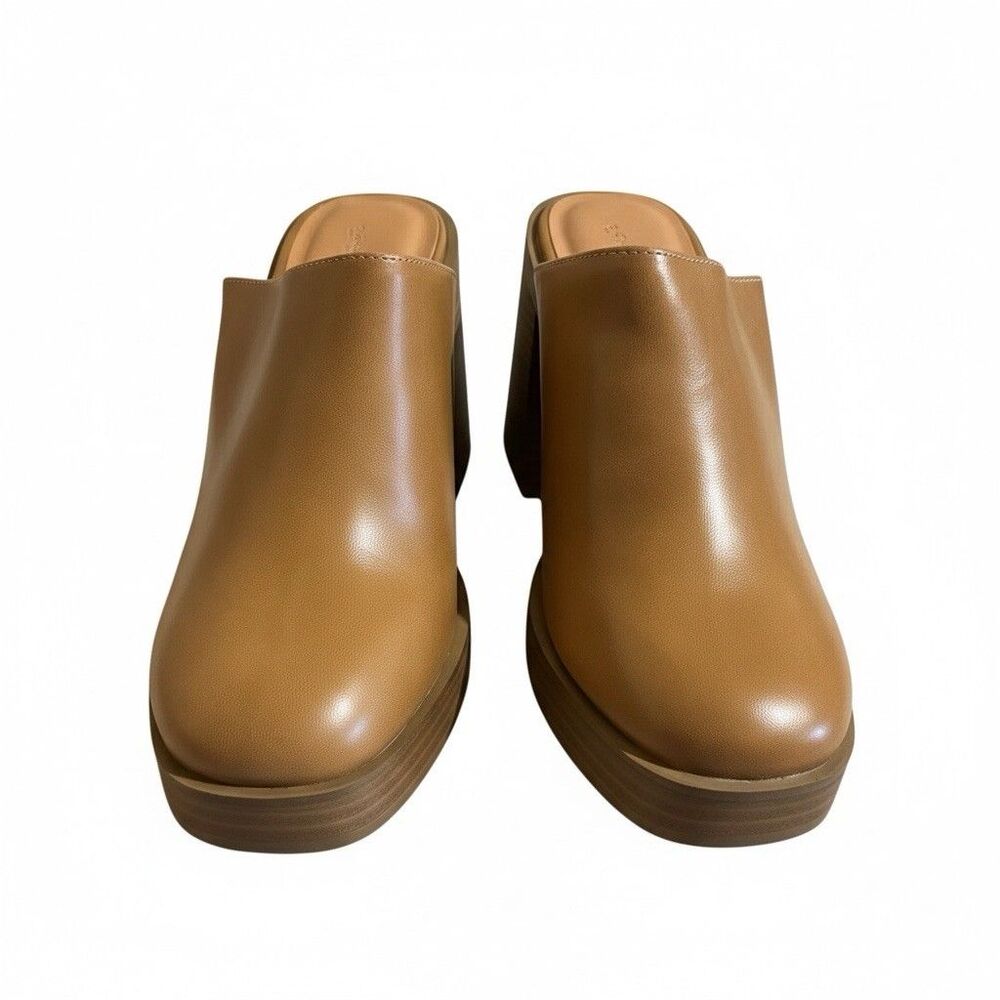 Universal‎ Thread Women's Tess Platform Mule Heels Tan Clogs 8.5 NWT